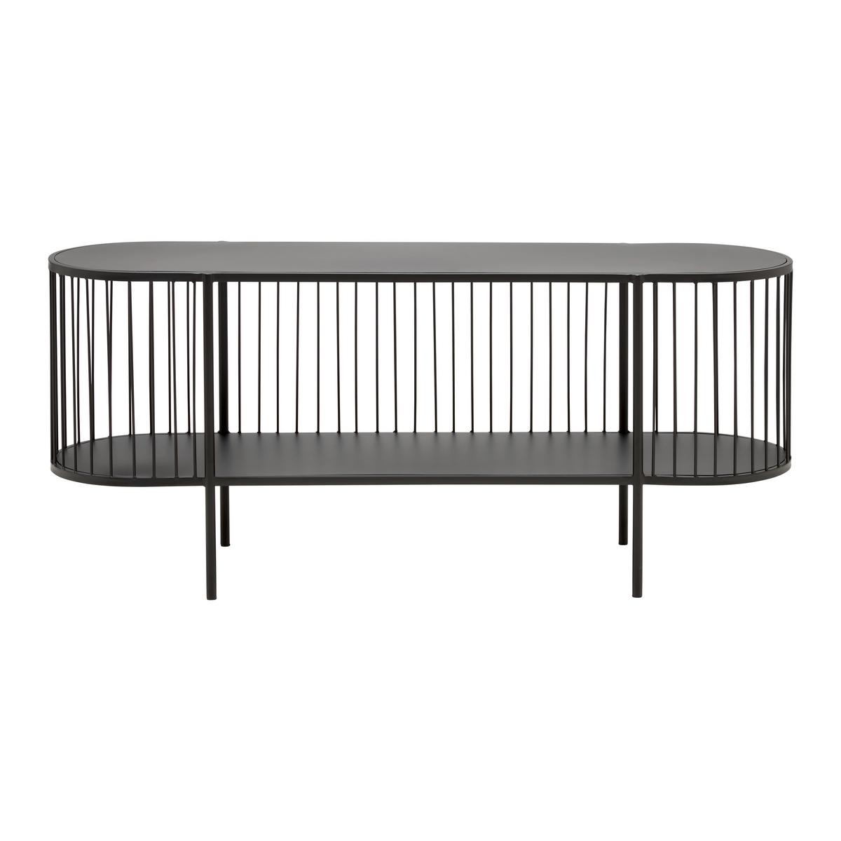 NÍZKÁ KOMODA TIAGO -EXKLUSIV- - černá, Lifestyle, kov (120/54/34cm) - Mömax