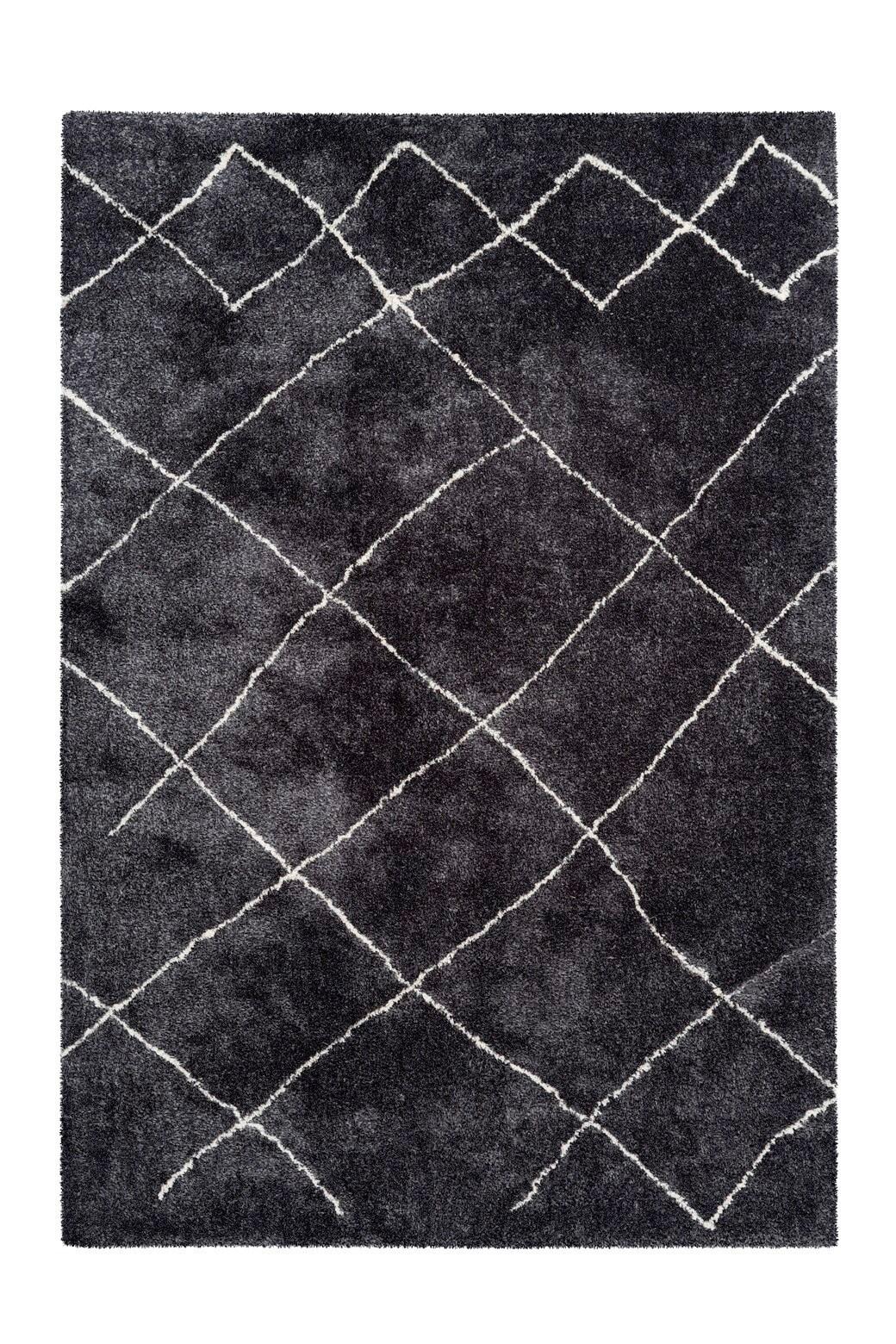 HOCHFLORTEPPICH Anthrazit/Grau - Anthrazit, KONVENTIONELL, Textil (160/230cm) - Kayoom
