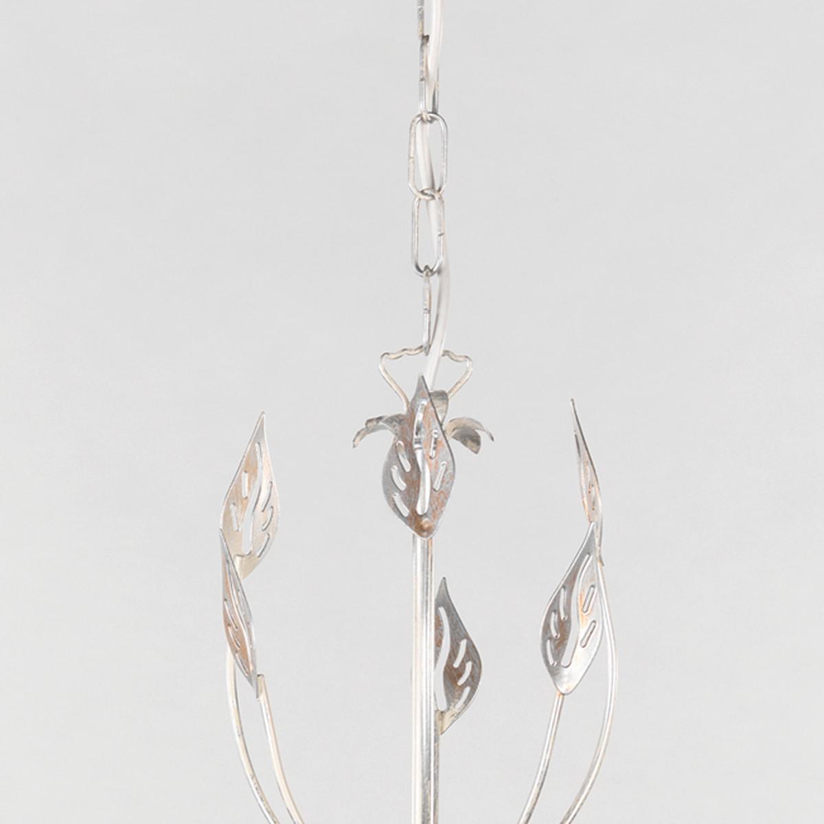 Kronleuchter 4998/5 - Weiß, KONVENTIONELL, Glas/Metall (80/105cm)