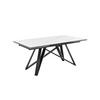 Esstisch Charly Ausziehbar 180-280x75x95 Cm Schwarz/weiß - Schwarz/Weiß, MODERN, Keramik/Metall (180-280/75/95cm) - MID.YOU