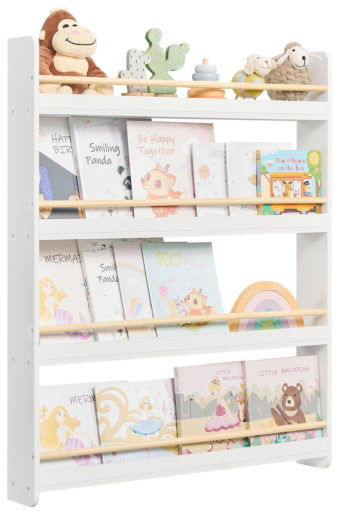 Kinderregal Kid Bookcase Naturfarben/weiß B: 80 Cm - Naturfarben/Weiß, MODERN, Holz/Holzwerkstoff (80/100/12cm) - MID.YOU