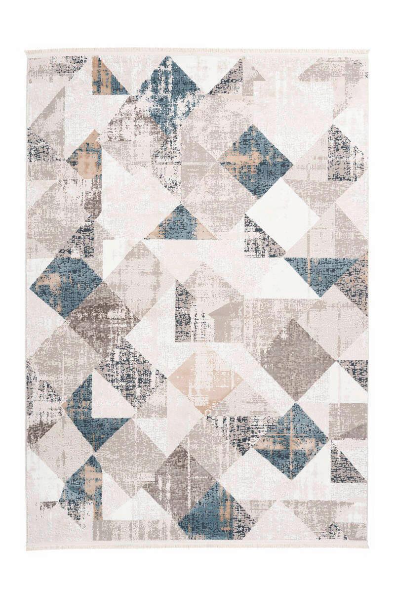 Webteppich Blau/Grau 120x180 cm - Blau/Grau, Design, Textil (120/180cm) - Kayoom