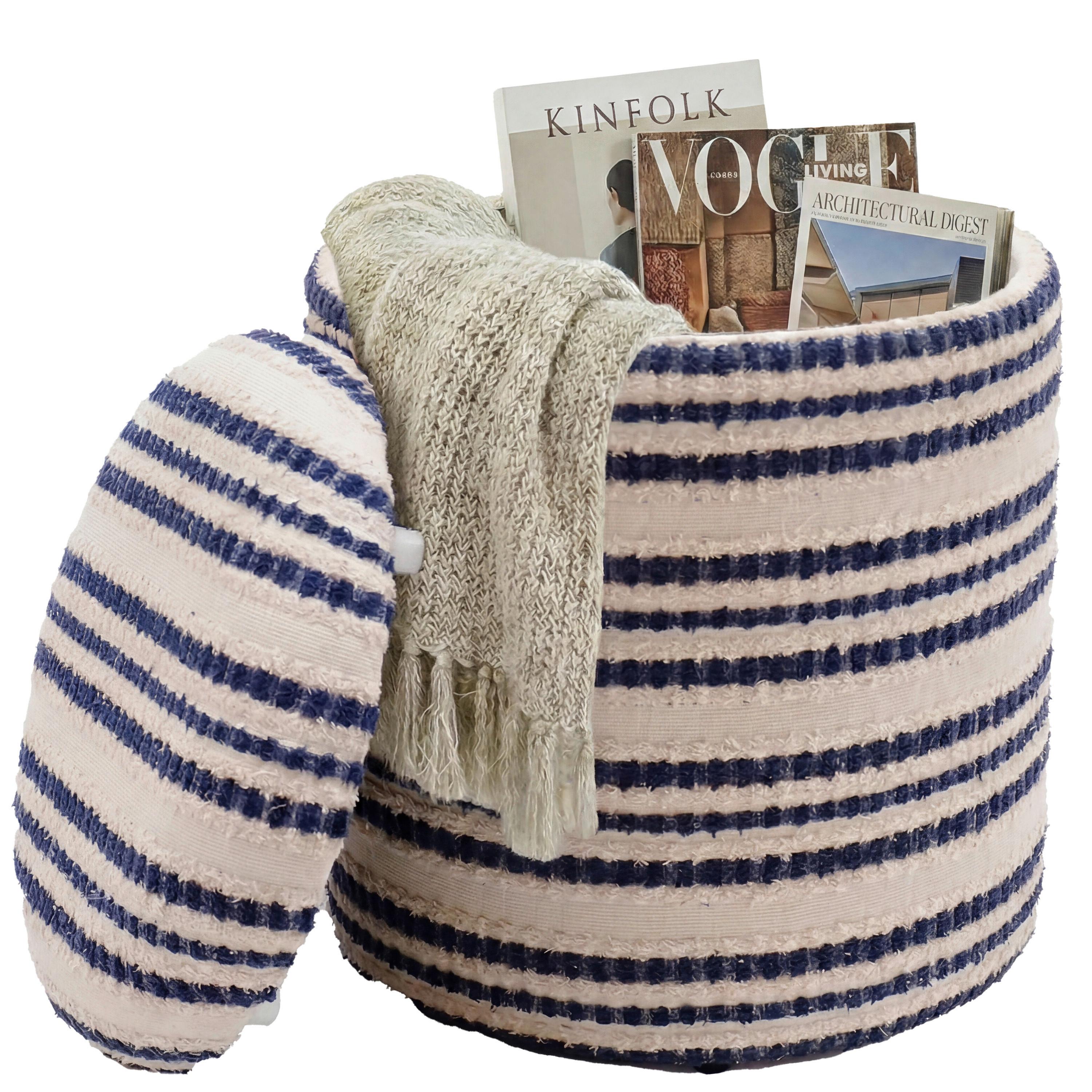Taburet, š: 40 cm - béžová, Design, textil (40/45/40cm) - Livetastic
