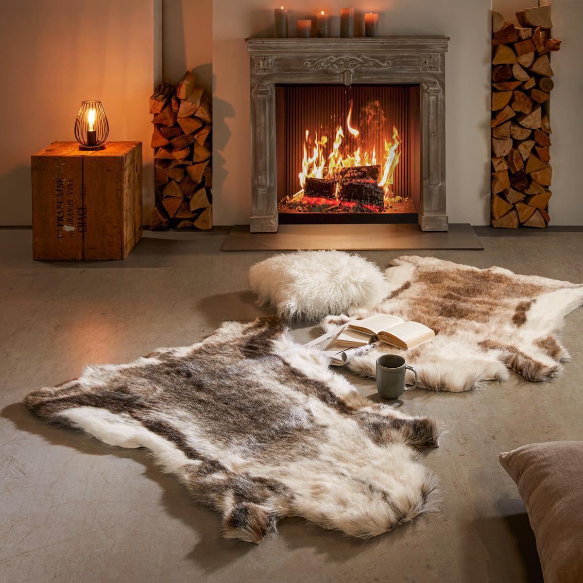 UMELÁ KOŽUŠINA Rudolf, 90/110cm, sivá - sivá, Modern, textil/kožušina (90/110cm) - Modern Living
