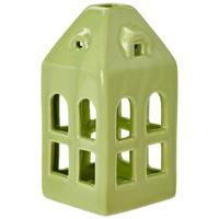 Dekofigur Haus H: 12,5 Cm Keramik Für Indoor - Grün, MODERN, Keramik (6,5/6/12,5cm) - Luca Bessoni