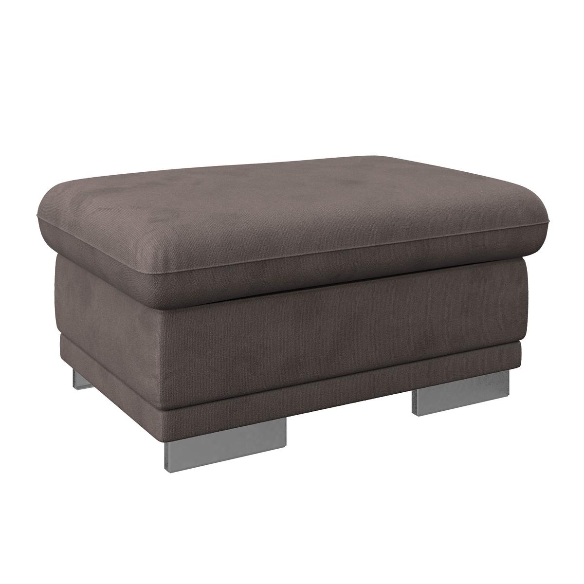 Hocker Seaside - Chromfarben/Braun, KONVENTIONELL, Textil (97/47/67cm) - MID.YOU