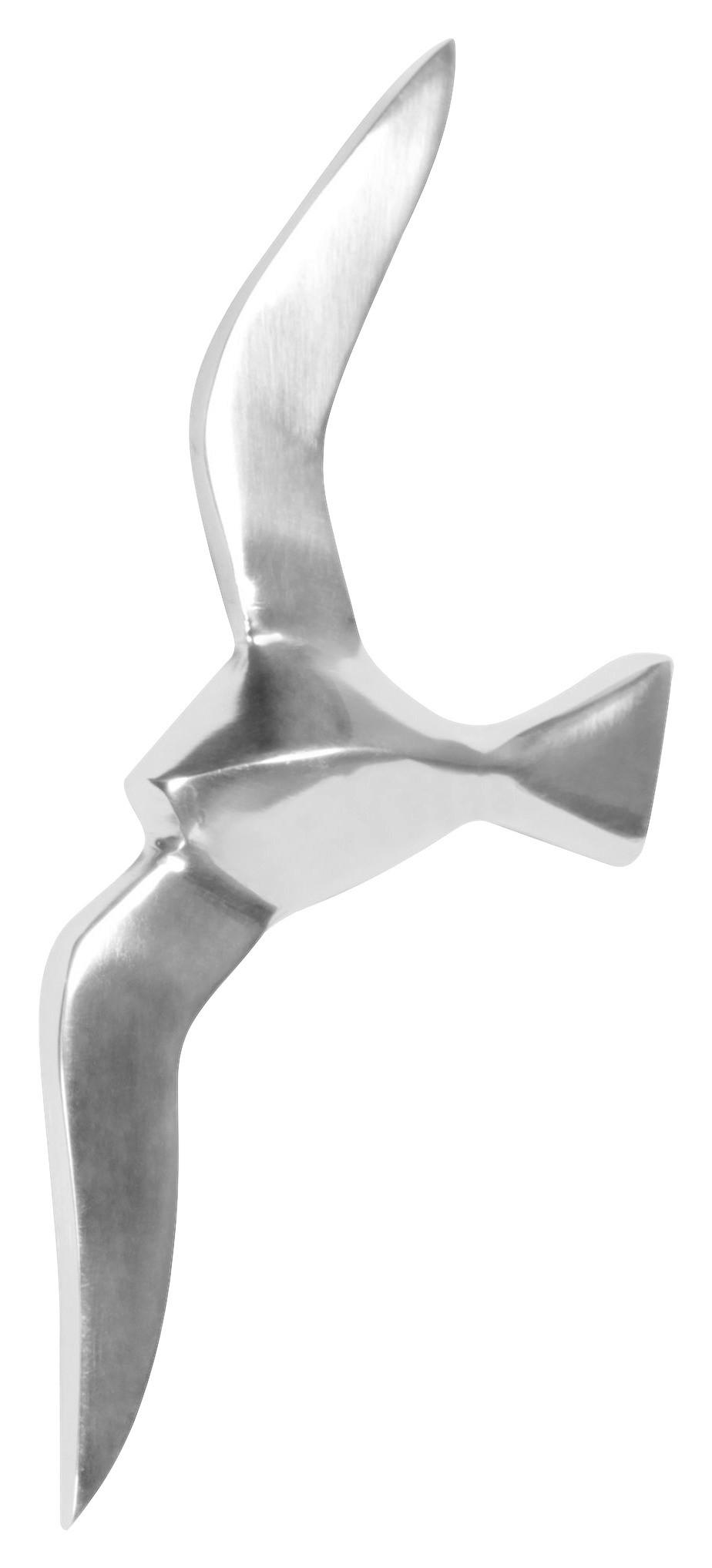 Nástenná dekorácia WOHNLING - strieborná, Modern, kov (13/30/3cm) - MID.YOU