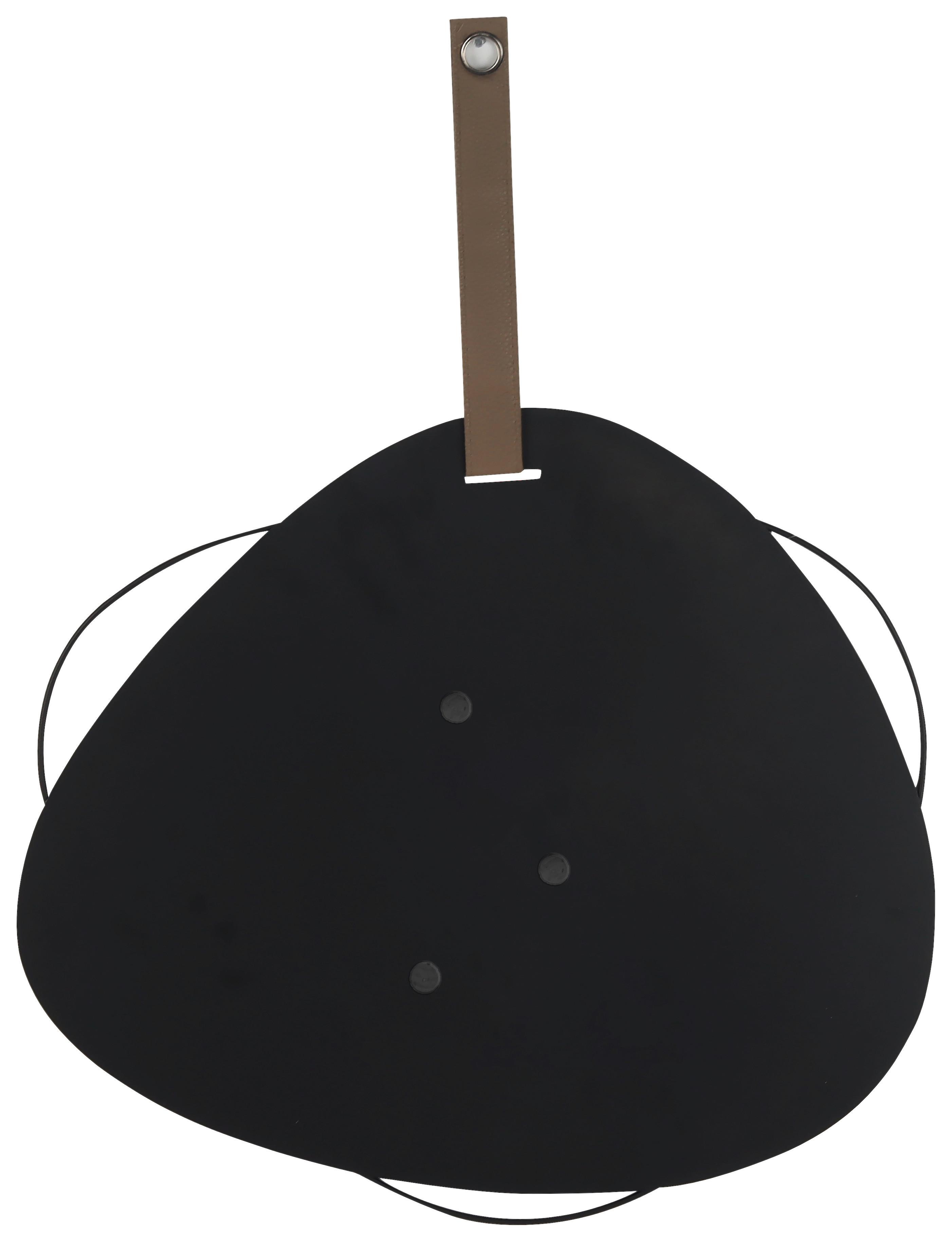 Magnetická tabule LEAN - černá, kov/textil (50/44,5/0,5cm) - Mömax