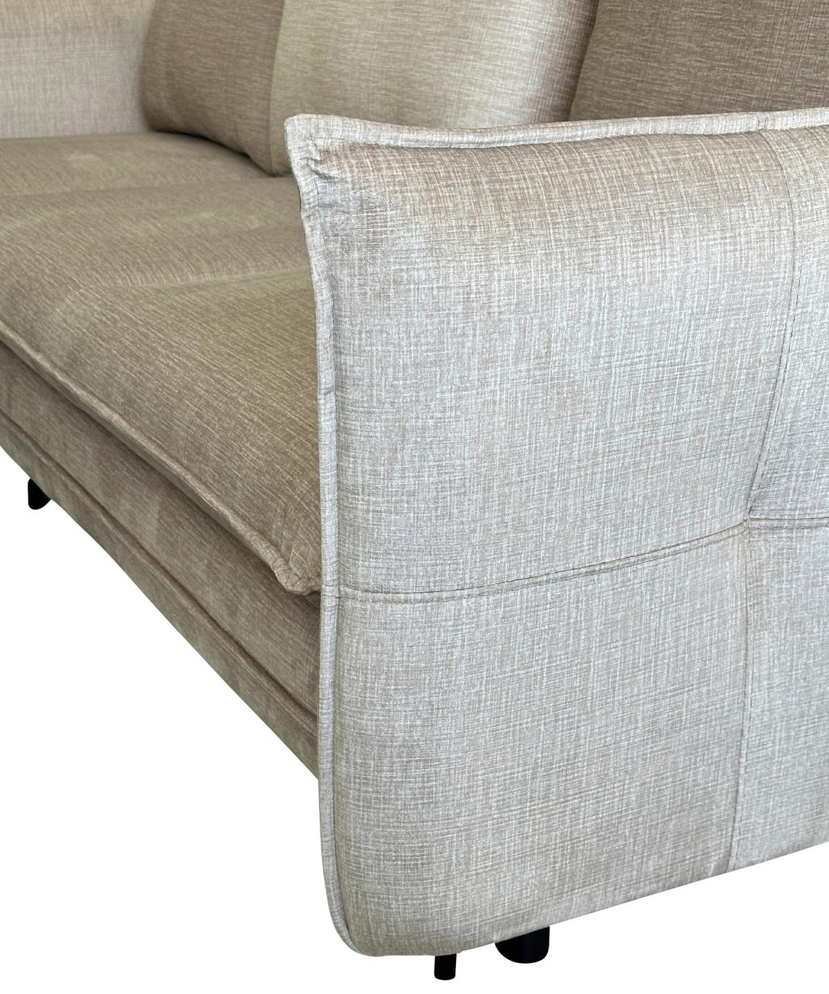 Ecksofa Melody - Beige/Schwarz, Design, Textil (170/235cm) - MID.YOU