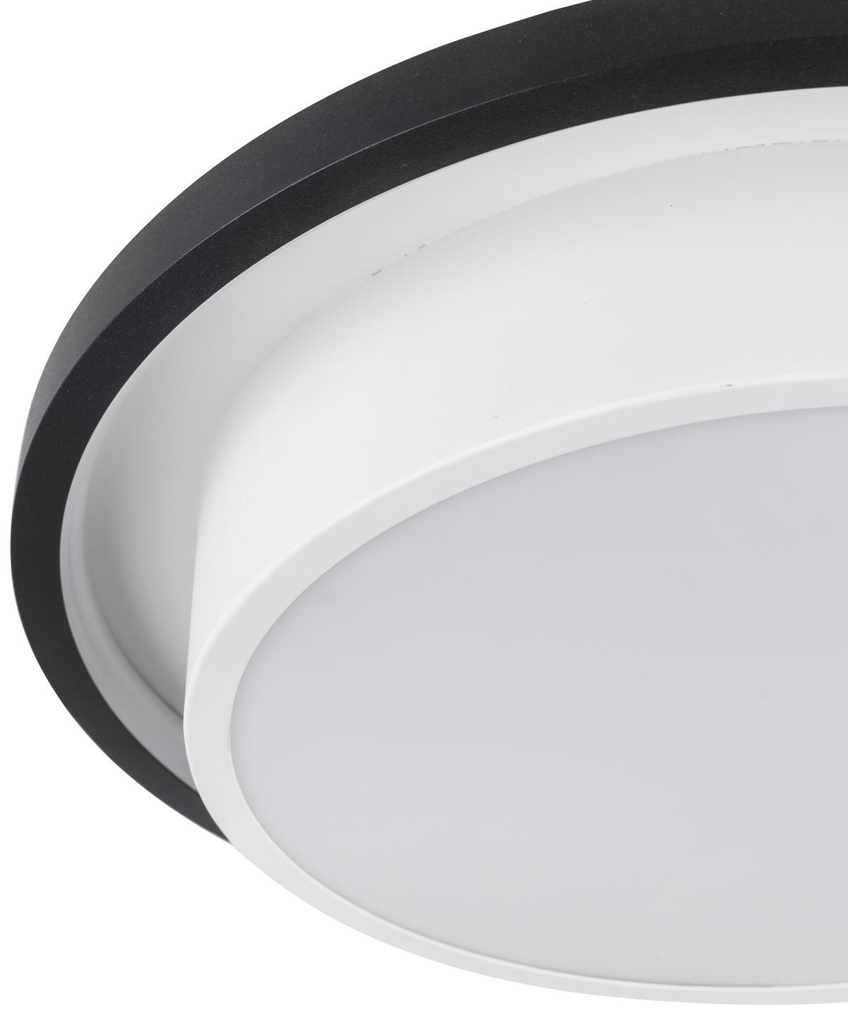 Led-deckenleuchte Ava Ava - Schwarz/Weiß, MODERN, Kunststoff/Metall (38,2cm) - Luca Bessoni