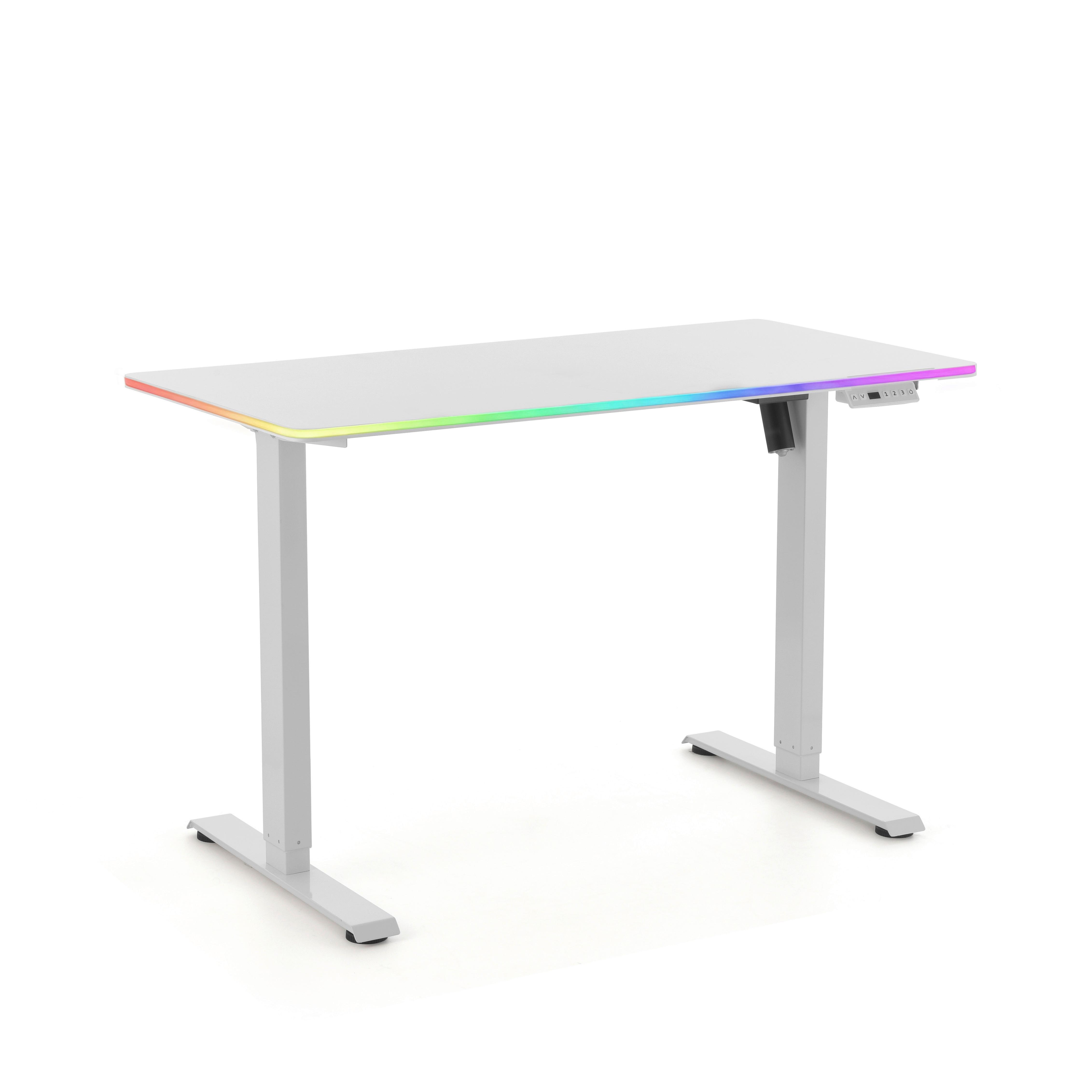 SCHREIBTISCH Worktime Weiß L: 120cm - Weiß, MODERN, Holz/Metall (120/60/72-118cm) - MID.YOU