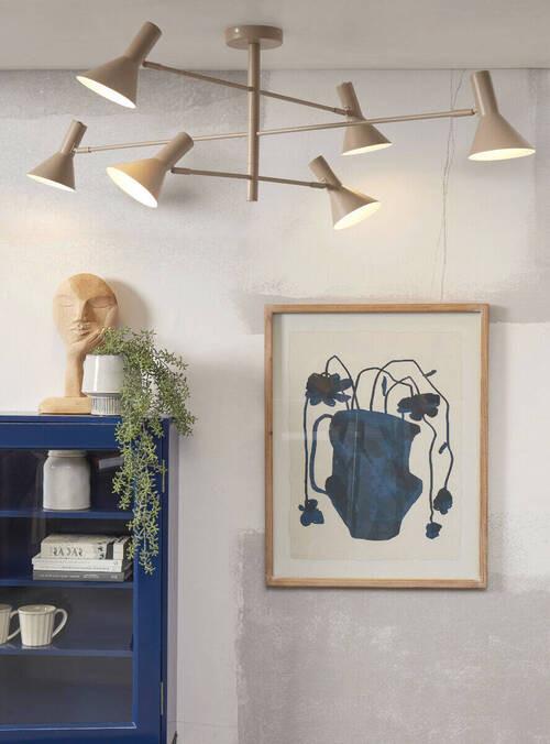 Deckenleuchte Izmir - Grau, Trend, Metall (124/40cm) - It's about Romi