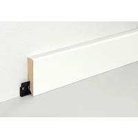 Sockelleiste Weiss - Weiß, Basics, Holzwerkstoff (240/7/1.6cm)