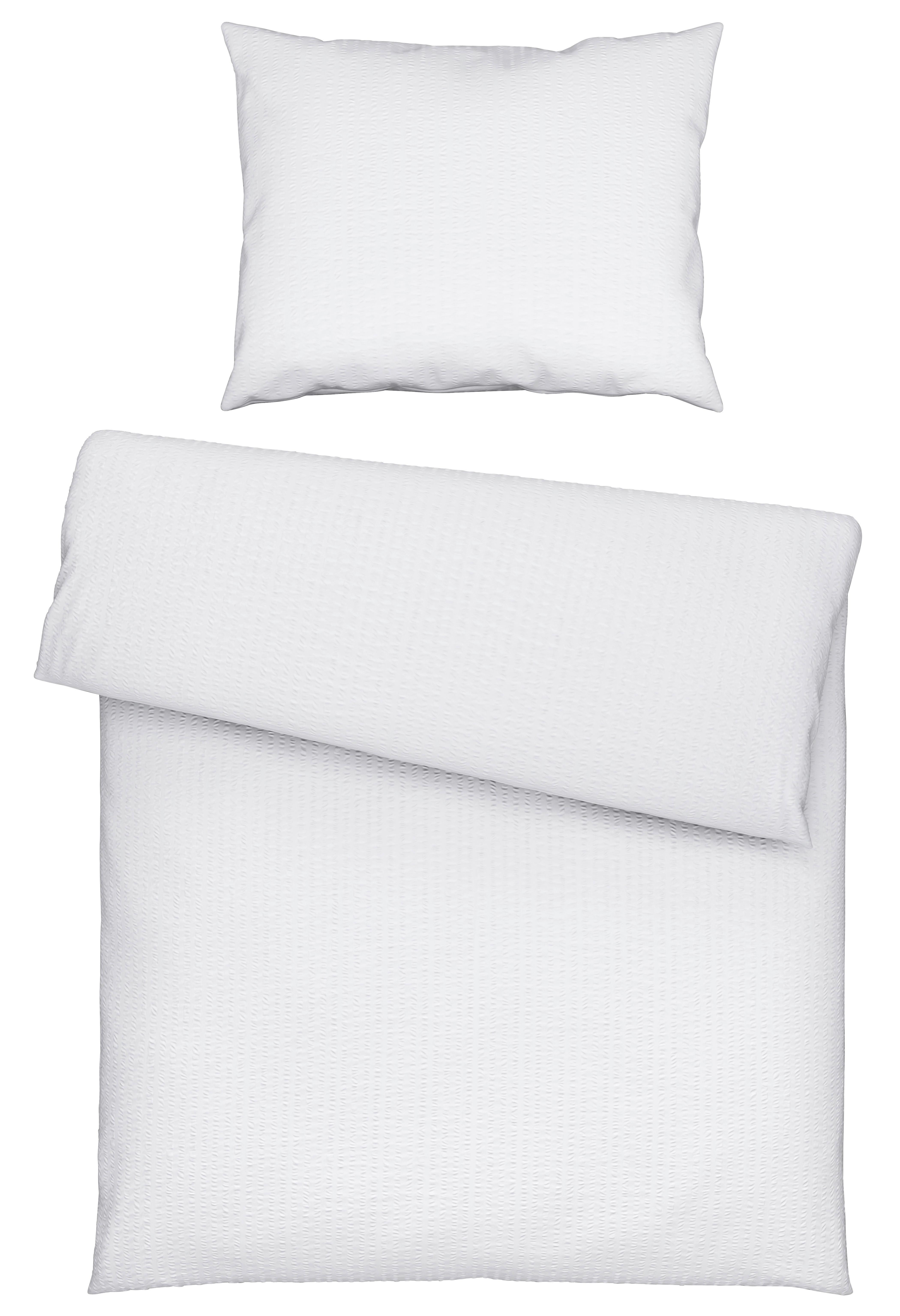 Povlečení Gisela, 70/90 140/200cm - bílá, textil (140/200cm) - Modern Living
