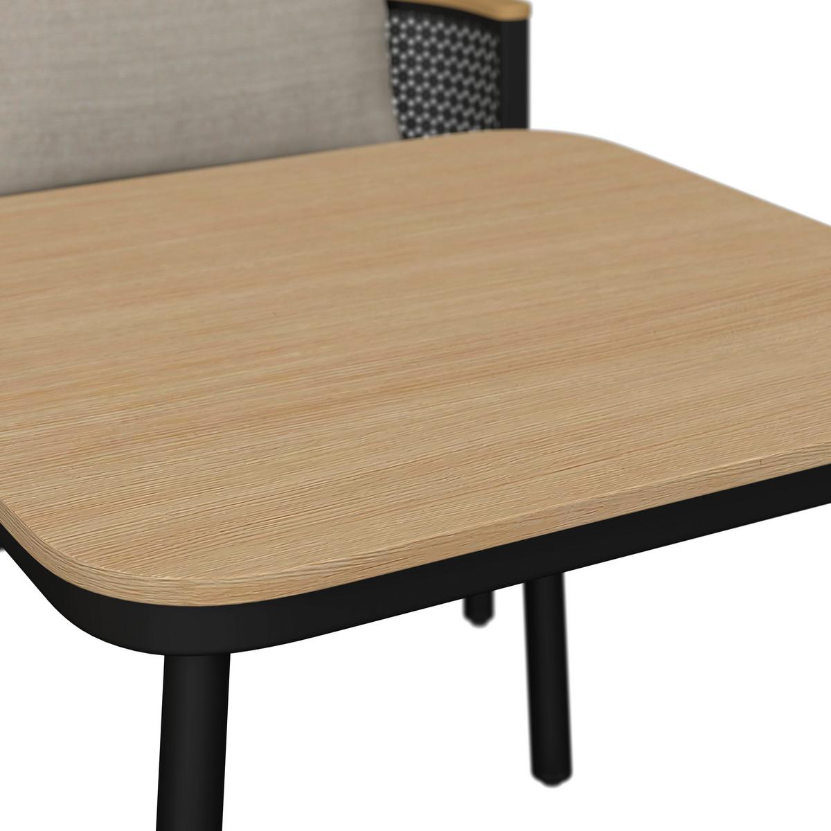 JEDÁLENSKÁ TERASOVÁ SÚPRAVA LISSA - čierna/farba hrušky, Modern, kov/textil - Bessagi Garden