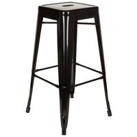 Barhocker Vantaggio High Schwarz Stapelbar - Schwarz, Basics, Metall (44/77/44cm) - MID.YOU