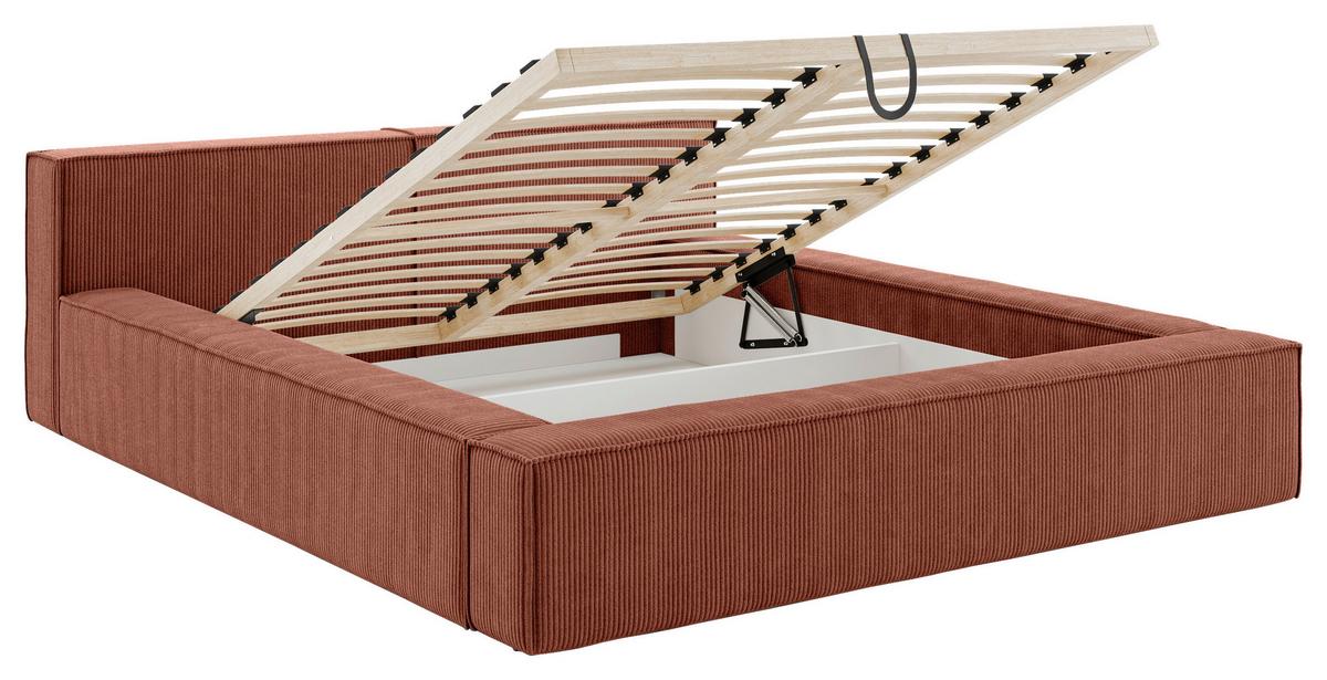 POLSTERBETT inkl. Lattenrost 180x200 - Beige/Schwarz, Basics, Holz/Textil (180/200cm) - Livetastic