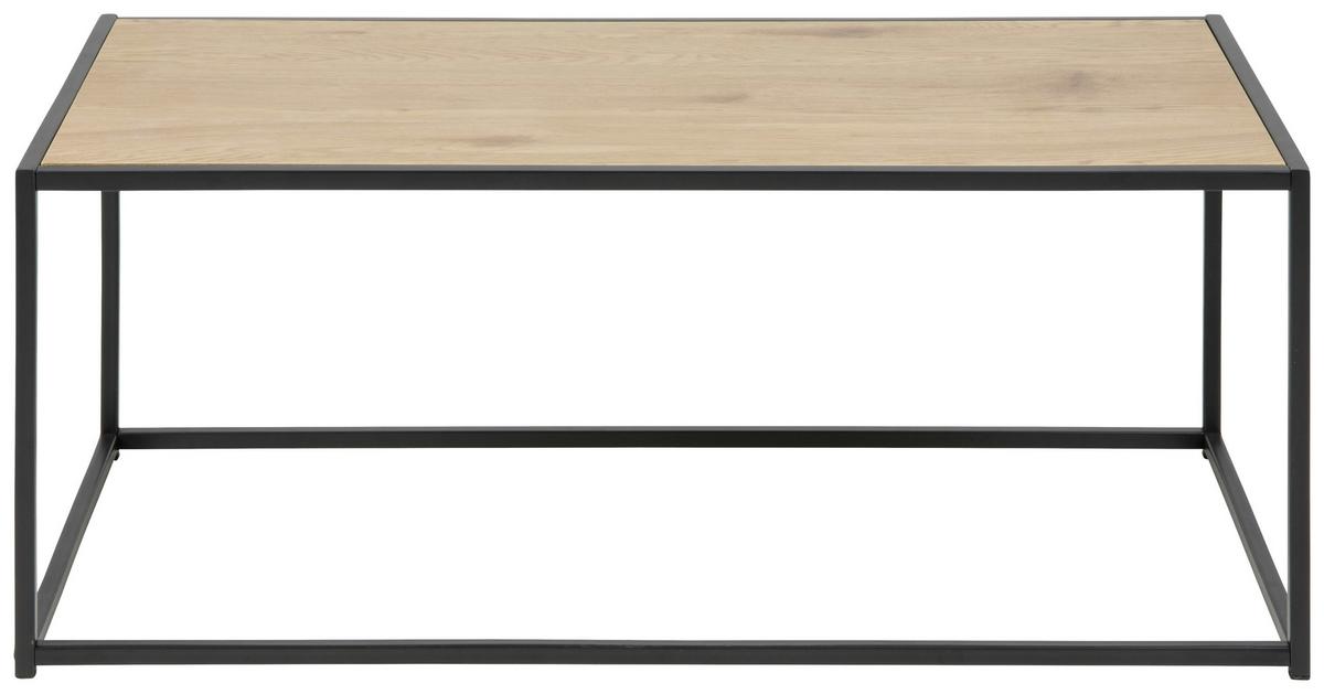 Dohányzóasztal Seaford - tölgyfa színű/fekete, Trend, faalapú anyag/fém (100/50/40cm) - MID.YOU