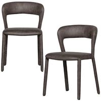 Stuhl-Set Noble Grau/Schwarz B: 51cm - Schwarz/Grau, MODERN, Kunststoff/Textil (51/76/56cm) - Livetastic