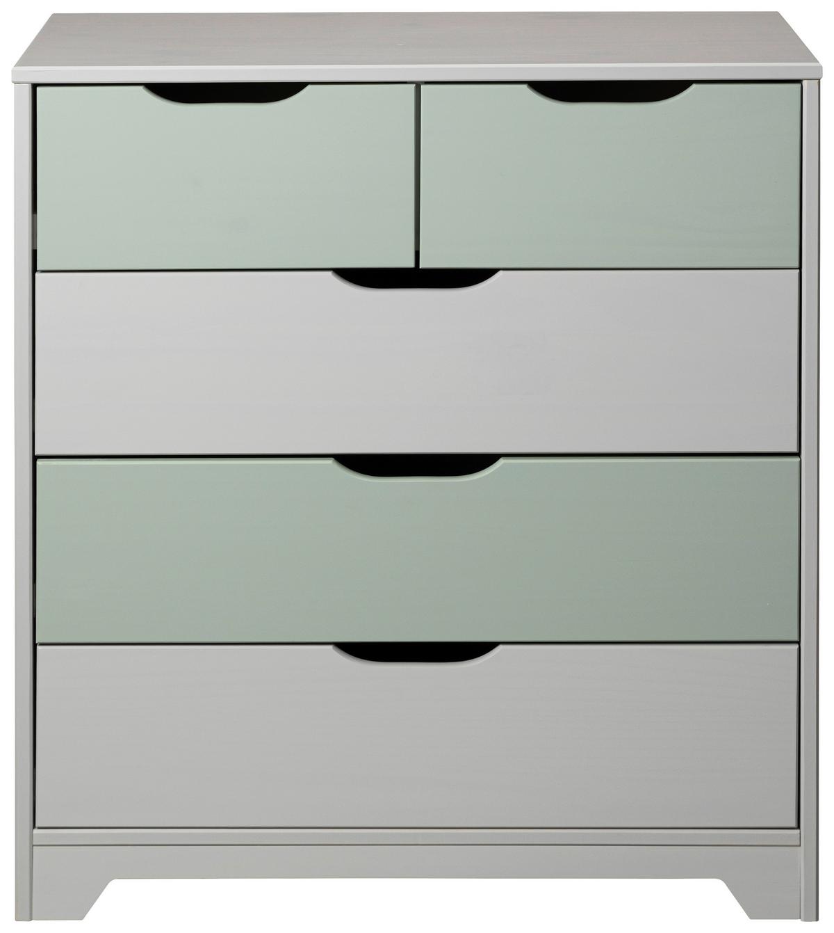 Kommode 120cm Prati, Pastellgrün/salbeigrün/weiß - Salbeigrün/Pastellgrün, Design, Holz (82/92/41cm) - Livetastic