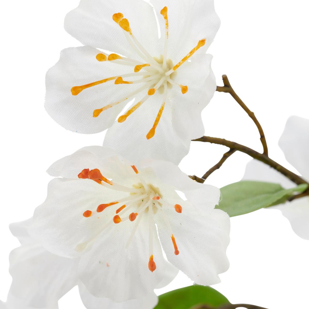 Rozkvitnutá vetvička čerešne Výška 126 cm - biela/zelená, Basics, kov/textil (126cm) - Mömax