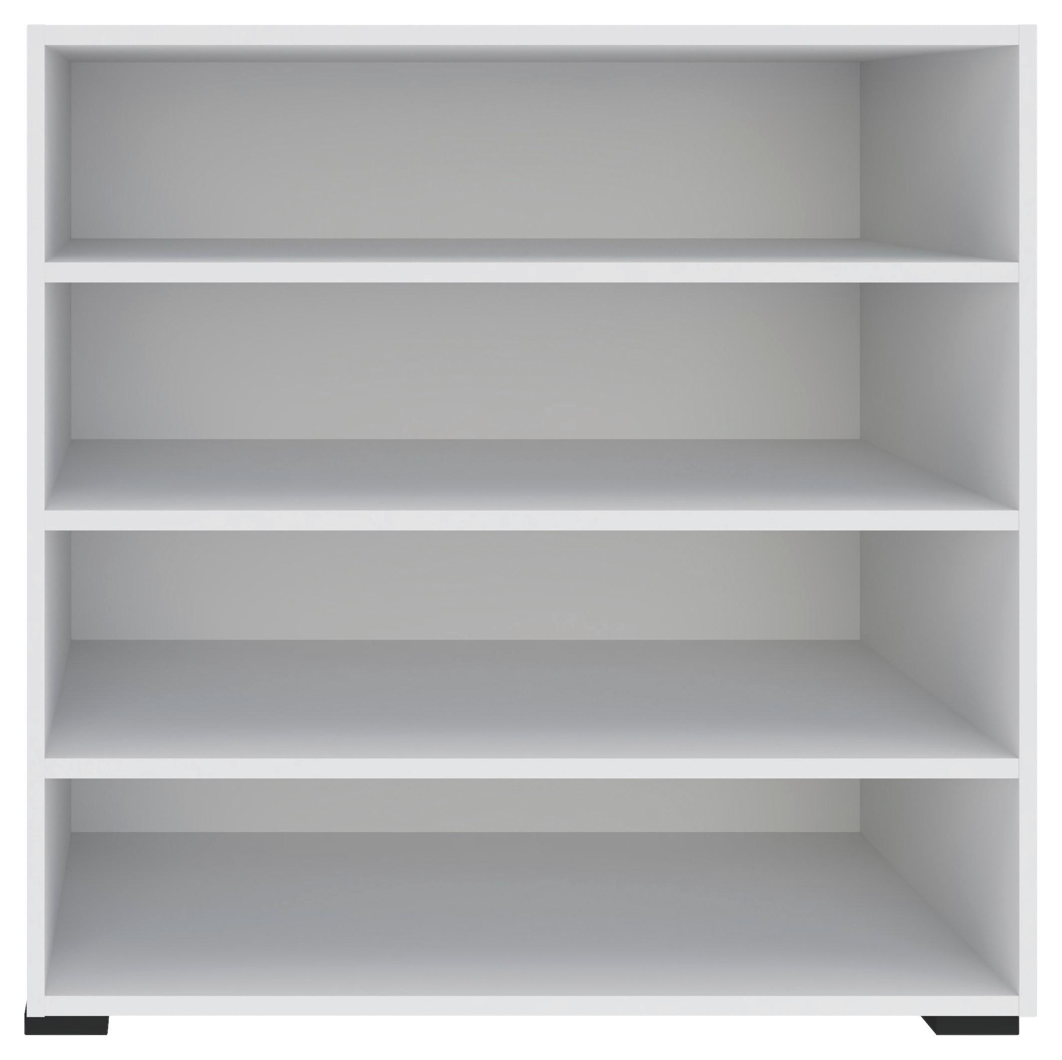 REGÁL UNIT-ELEMENTS MAXI - bílá/černá, Moderní, kompozitní dřevo (91,2/89,6/40cm) - Ondega