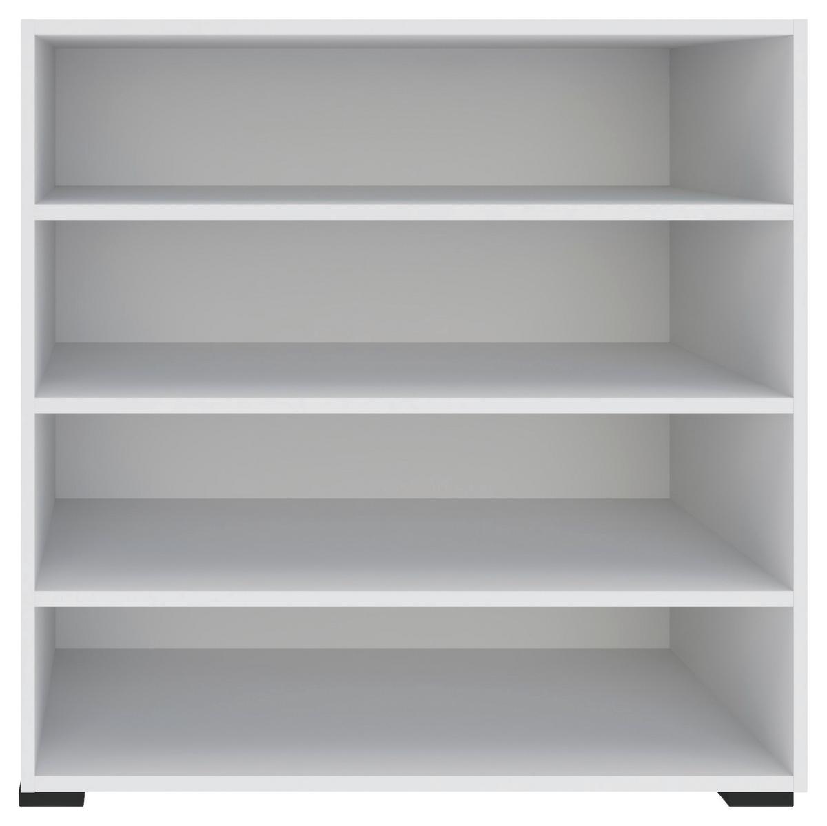 REGÁL UNIT-ELEMENTS MAXI - bílá/černá, Moderní, kompozitní dřevo (91,2/89,6/40cm) - Ondega