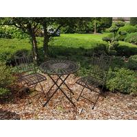 Balkonmöbel Set Mangan Metall - Rostfarben, Basics, Metall (40/92/39cm) - Gardenson