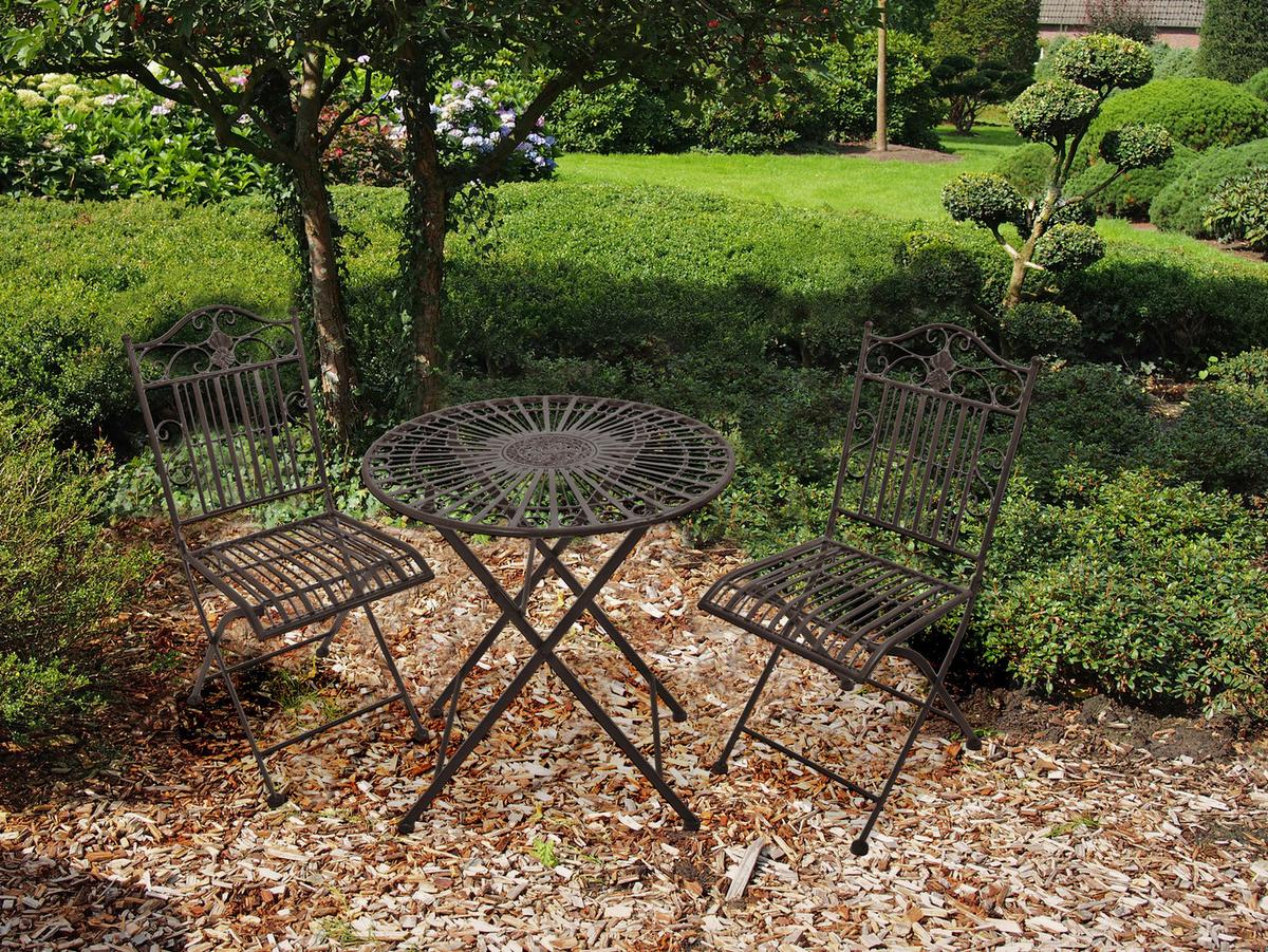 Balkonmöbel Set Mangan Metall - Rostfarben, Basics, Metall (40/92/39cm) - Gardenson