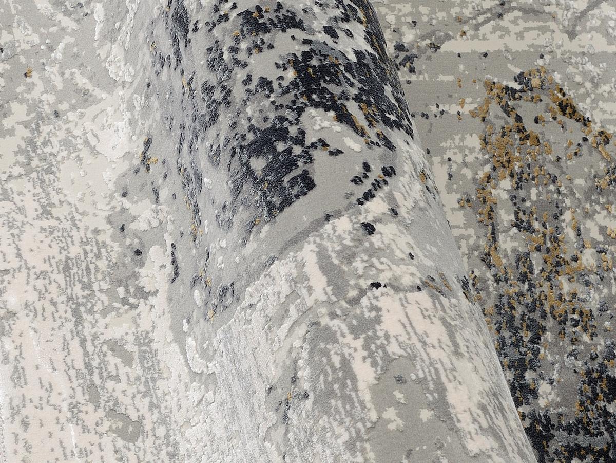 Webteppich Lille - Goldfarben/Grau, Design, Textil (200cm) - Dieter Knoll
