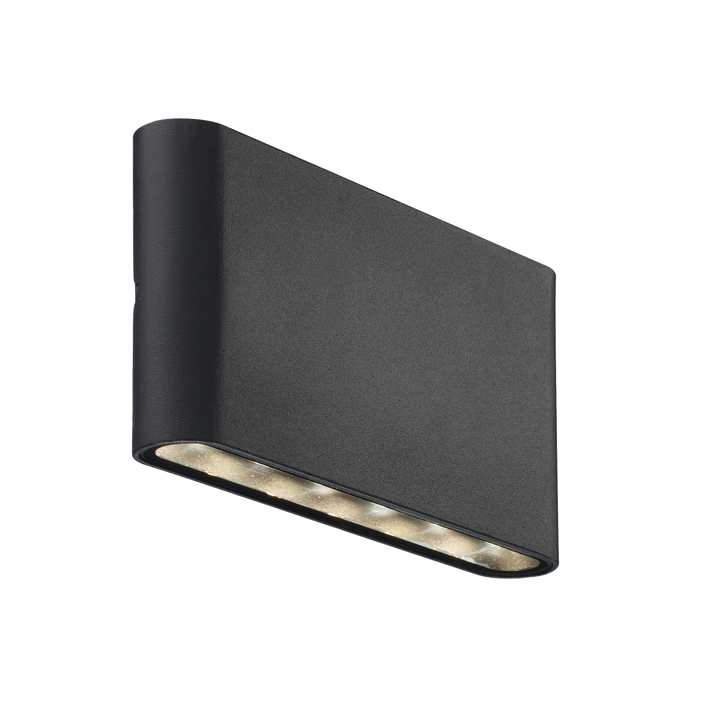 Außenwandleuchte Schwarz L: 17,5 Cm - Schwarz, Design, Metall (17,5/3/9cm) - Nordlux
