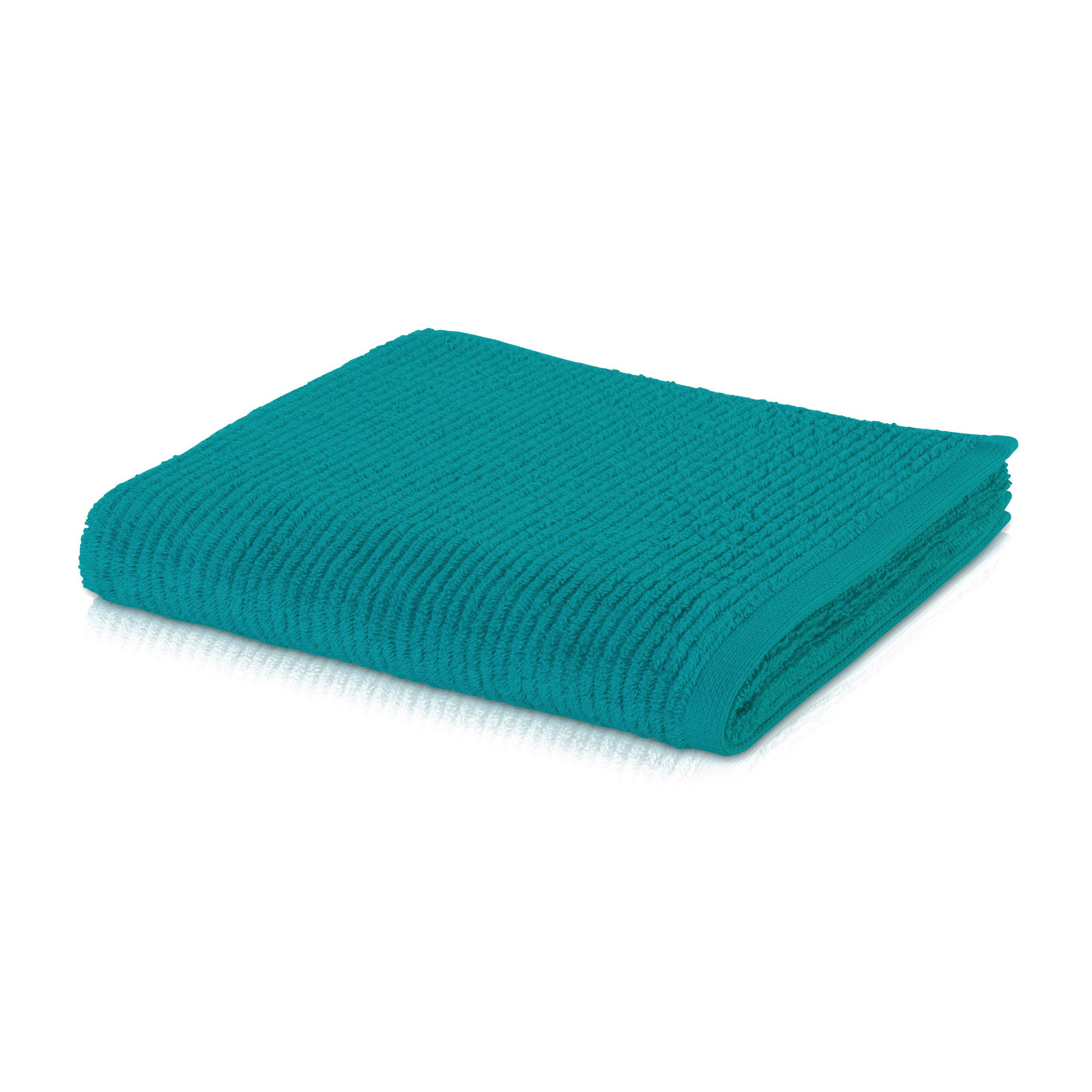 Handtuch Baumwolle 500 G/M2 Türkis 50x100 cm - Türkis, Basics, Textil (50/100cm) - Moeve