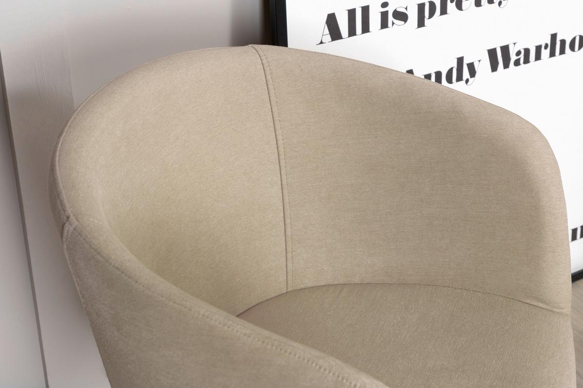 Stuhl Berit - Beige/Schwarz, Design, Holz/Kunststoff (55/78/55cm) - Livetastic