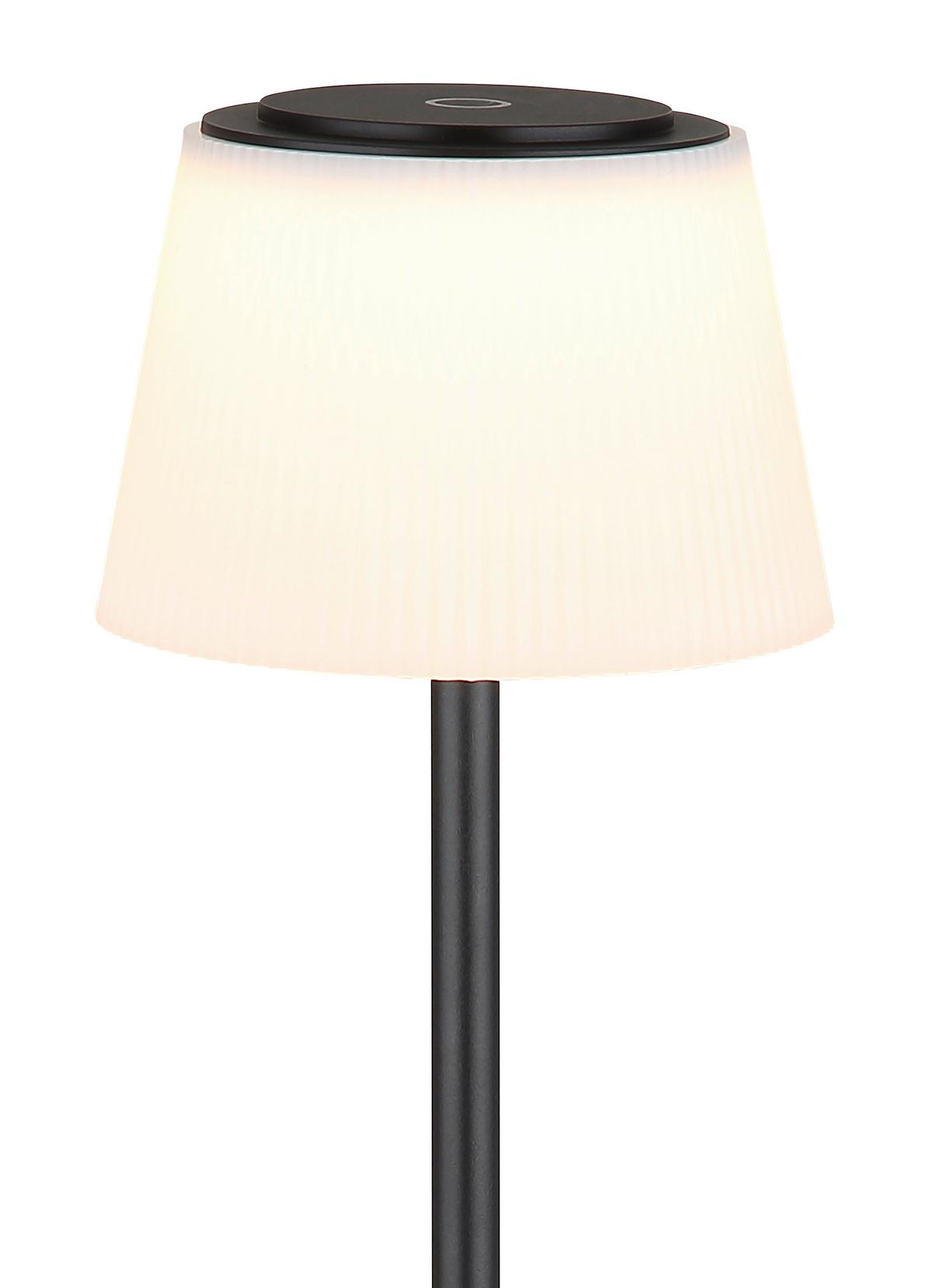 Akku-Stehleuchte 58434sb - Schwarz/Weiß, Design, Kunststoff/Metall (14/14/120cm) - Globo