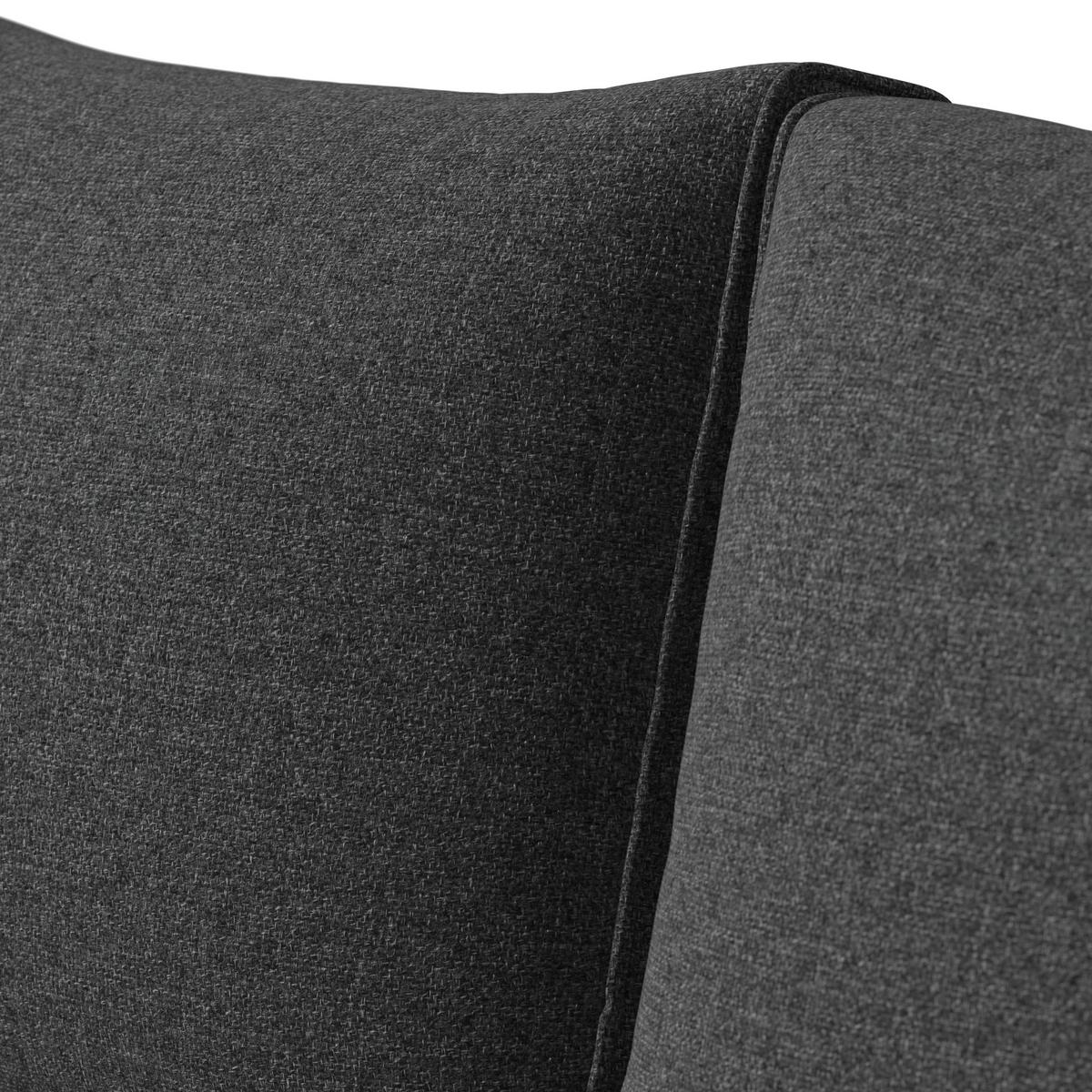 Loungegarnitur 3-Tlg Lecce Metall/Textil/Glas mit Kissen - Anthrazit/Schwarz, MODERN, Glas/Textil (194/255cm) - Beldano