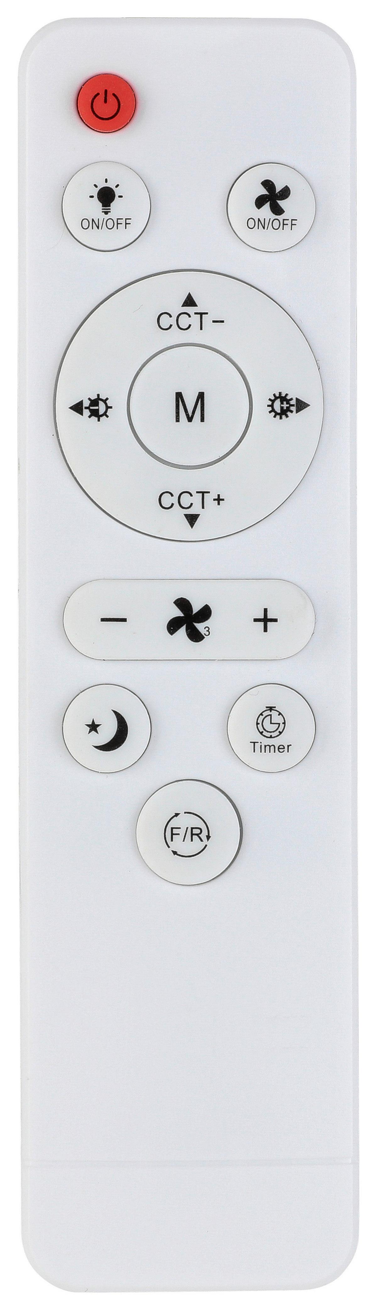 STROPNÍ VENTILÁTOR VIRTI - šedá/bílá, Moderní, plast (50/12cm) - Mömax