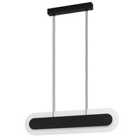 ZÁVESNÉ LED SVIETIDLO FABRIANO - čierna/biela, Design, kov/plast (86/3,5/150cm) - Eglo