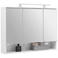 Spiegelschrank Fresh Mit Led 3-Türig Bht: 60x75x20 Cm - Weiß, KONVENTIONELL, Glas/Holzwerkstoff (100/75/20cm) - Ondega