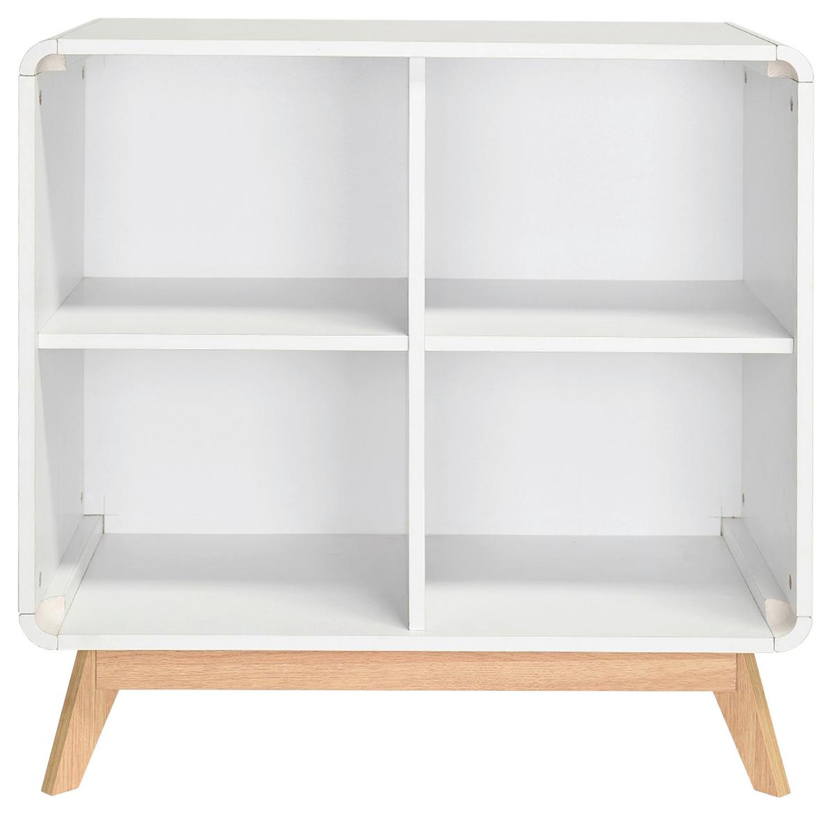 Regal Cassie Weiß 75 cm - Eichefarben/Weiß, Basics, Holzwerkstoff (75/75/39cm) - MID.YOU
