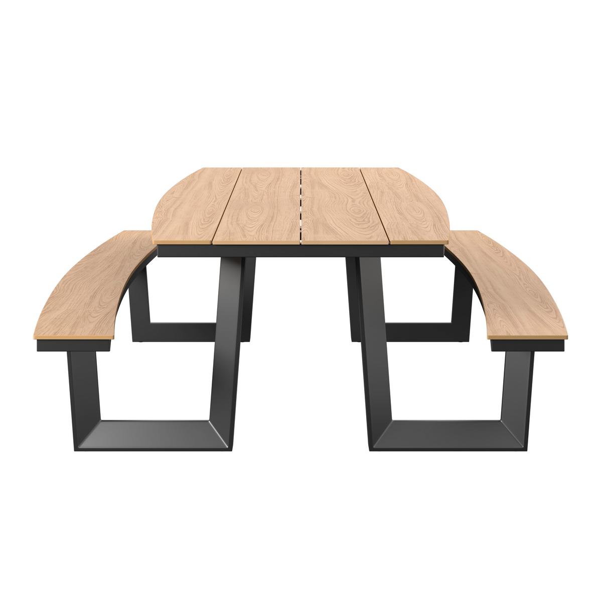 ZAHRADNÍ SESTAVA MANUEL - přírodní barvy/antracitová, Moderní, kov/plast (200/75/180cm)