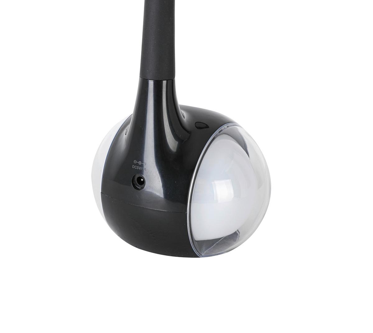 LED LAMPA NA PÍSACÍ STÔL NIHAT1 - priehľadné/čierna, Modern, kov/plast (max 30/13,5/max 53cm) - Mömax