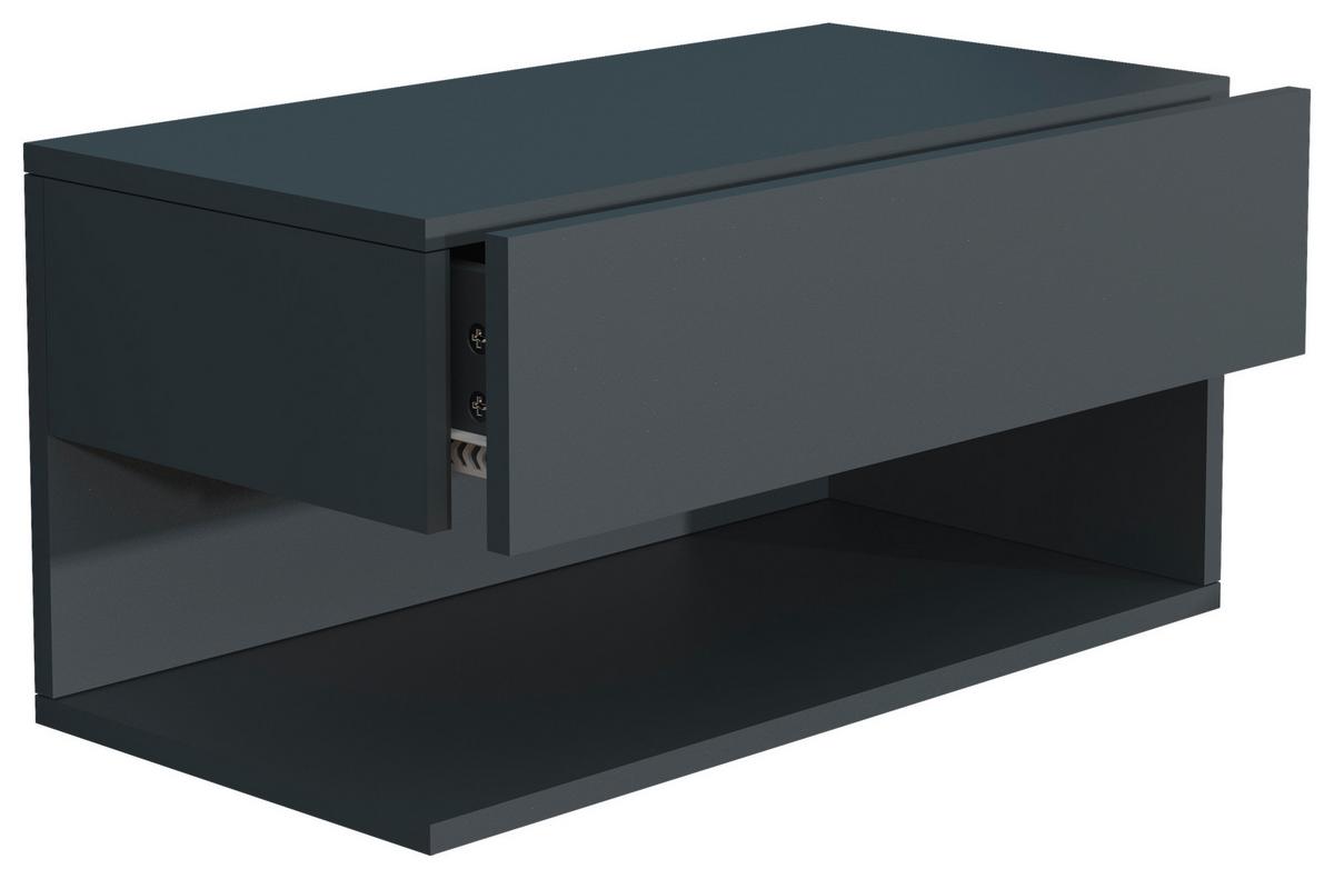 Nachtkästchen USAl XL B: 60 cm Anthrazit - Anthrazit, MODERN, Holzwerkstoff (60/30/32cm) - MID.YOU