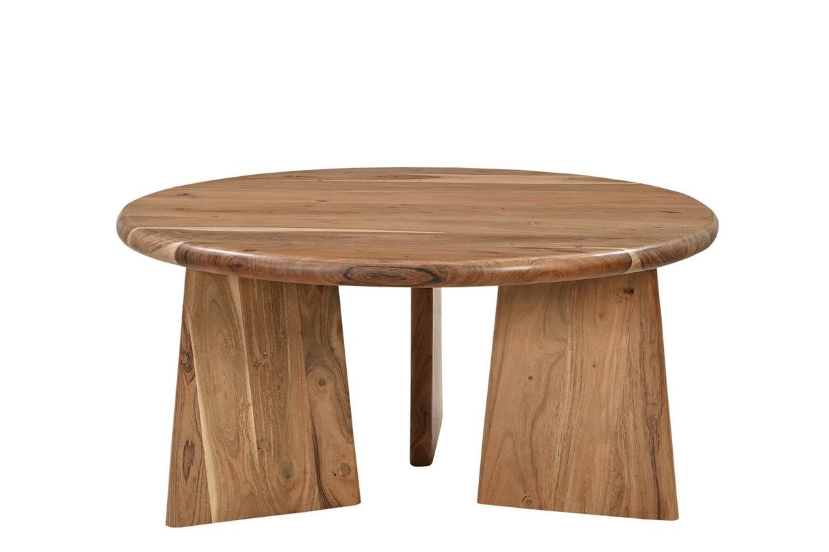 COUCHTISCH Akazie Natur B: 90cm - Naturfarben, Design, Holz (90/90/44cm) - MID.YOU