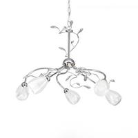 Kronleuchter Sharon Chromfarben L: 80 cm - Chromfarben, Basics, Glas/Metall (80/80/110cm)