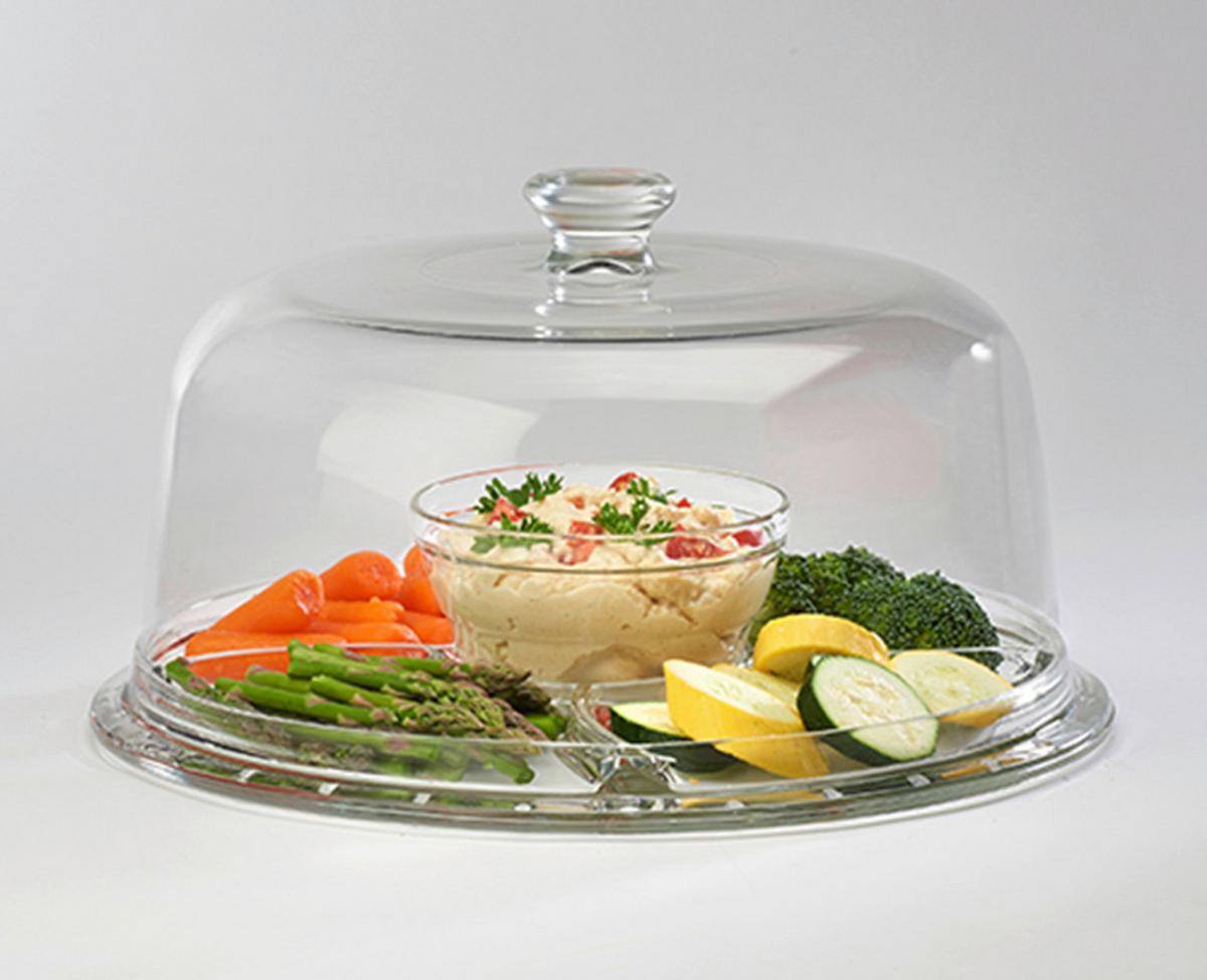 Tortenglocke 2-Tlg. Glas, Transparent - Transparent, Basics, Glas (31/21cm) - Creatable