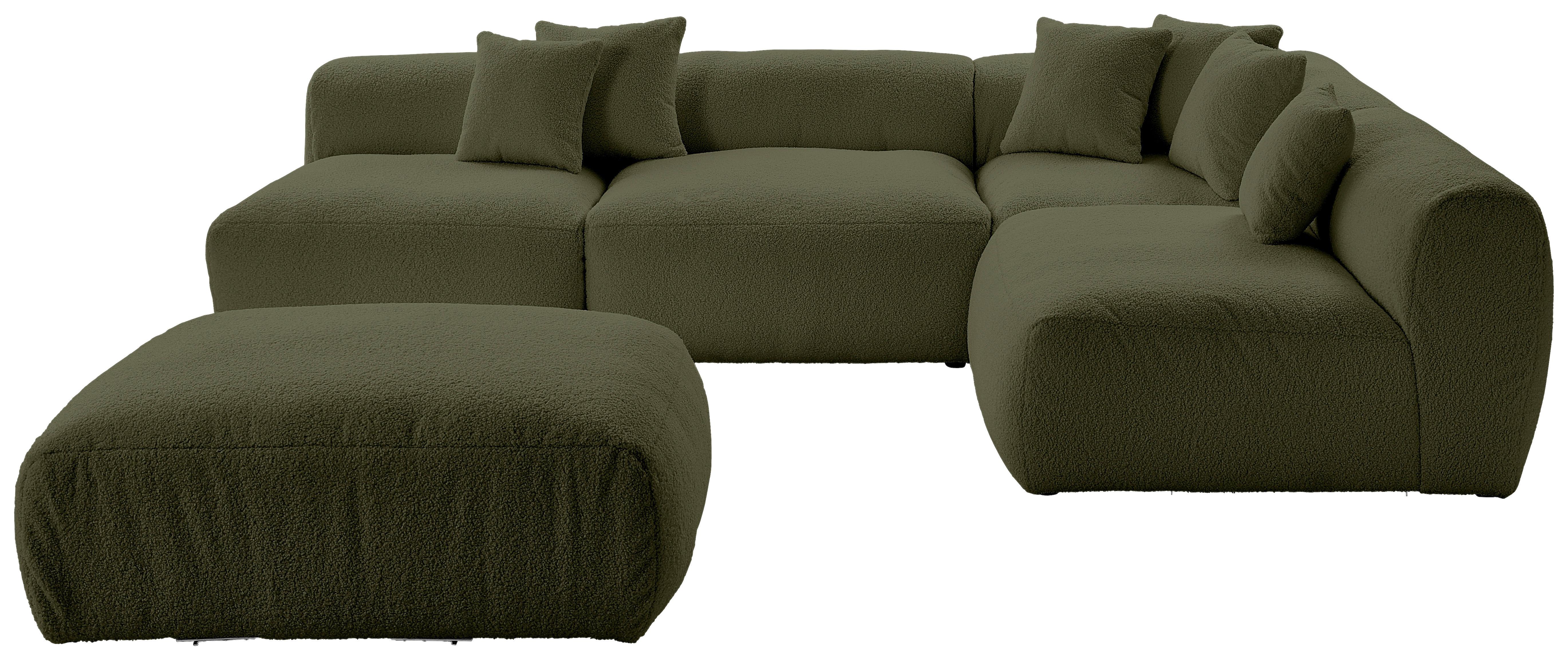 Ecksofa Bloom - Olivgrün, Trend, Textil (315/235cm) - Livetastic