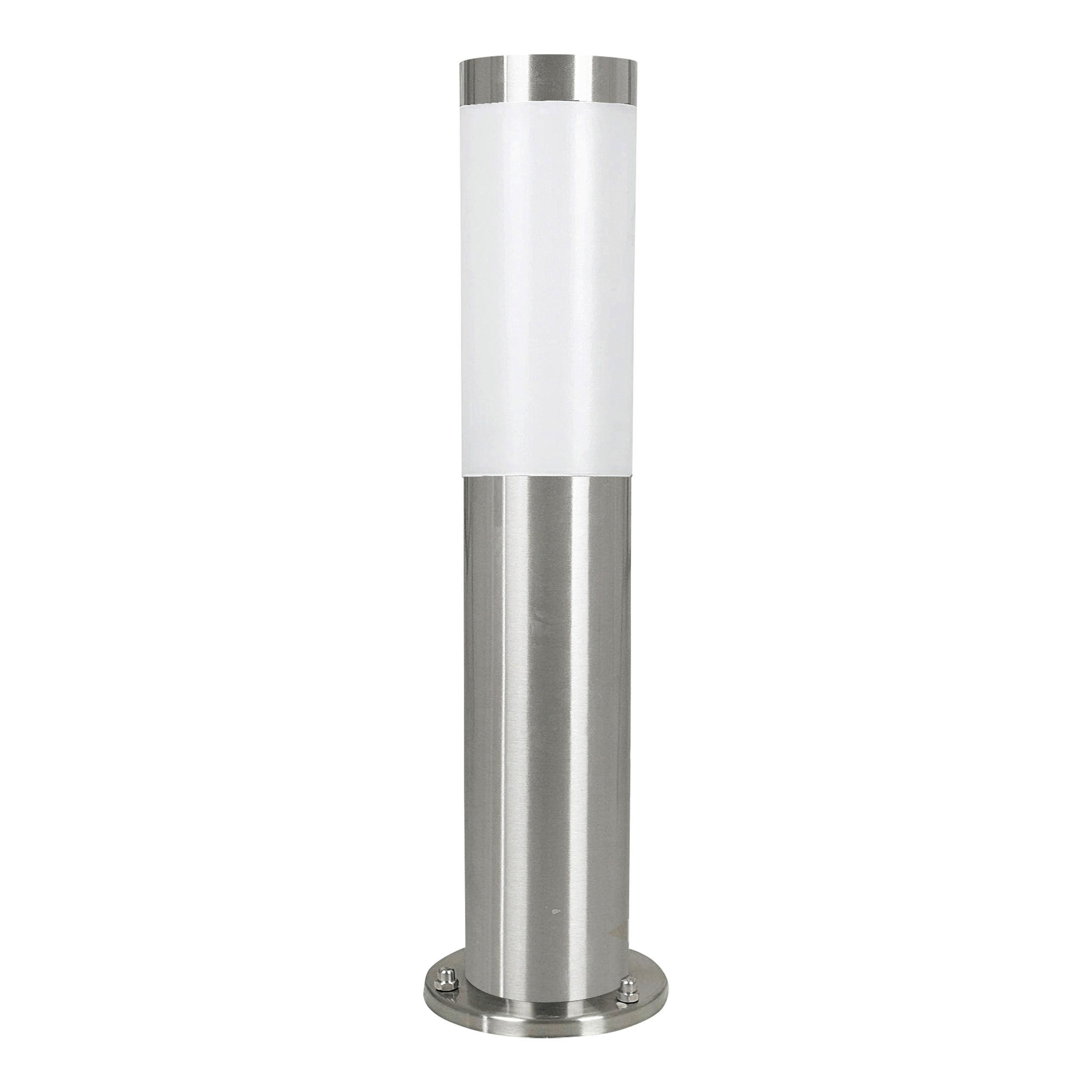 Wegeleuchte Helsinki Weiss - Edelstahlfarben/Weiß, Basics, Kunststoff/Metall (7,5/45cm) - Eglo