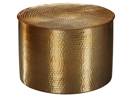 Runder Couchtisch Metall mit Ablage Rahi, Gold Dekor - Goldfarben, LIFESTYLE, Metall (61/61/40,5cm) - Livetastic Runder Couchtisch Metall mit Ablage Rahi, Gold Dekor - Goldfarben, LIFESTYLE, Metall (61/61/40,5cm) - Livetastic