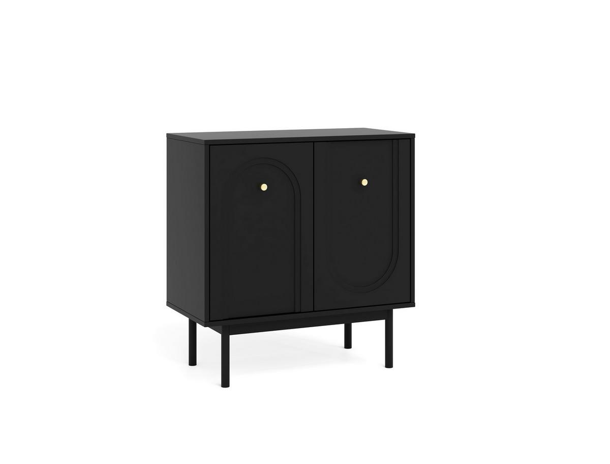 Sideboard Mazoma Schwarz B: 79cm - Kaschmir/Schwarz, LIFESTYLE, Holzwerkstoff (79/82/39cm) - MID.YOU