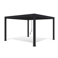 Pavillon Deluxe Plus 400x400cm Wetterfest, Gartenpavillon - Anthrazit, Basics, Metall (400/255/400cm) - WEIDE